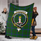 Clan Henderson Modern Crest Tartan Blanket UC364