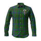 Clan Henderson Modern Crest Tartan Long Sleeve Shirt PC623