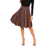 Clan Hepburn Tartan Melete Pleated Midi Skirt V797