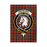 Clan Hepburn Crest Tartan Flag CF363