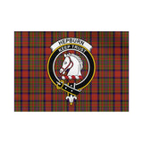 Clan Hepburn Crest Tartan Flag CF363