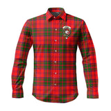 Clan Heron Crest Tartan Long Sleeve Shirt PC621