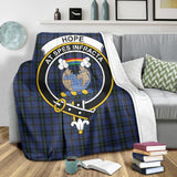 Clan Hope (Vere-Weir) Crest Tartan Blanket UC371