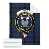 Clan Hope (Vere-Weir) Crest Tartan Blanket UC371