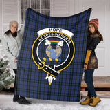 Clan Hope (Vere-Weir) Crest Tartan Blanket UC371