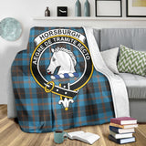 Clan Horsburgh Crest Tartan Blanket UC377