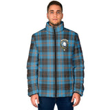 Clan Horsburgh Crest Tartan Padded Jacket RF375