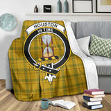 Clan Houston Crest Tartan Blanket UC378