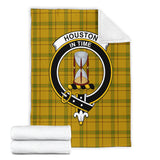 Clan Houston Crest Tartan Blanket UC378