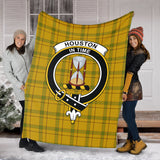 Clan Houston Crest Tartan Blanket UC378