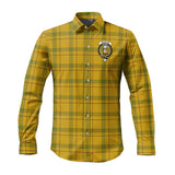 Clan Houston Crest Tartan Long Sleeve Shirt PC609