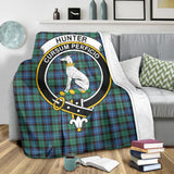 Clan Hunter Ancient Crest Tartan Blanket UC379