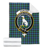 Clan Hunter Ancient Crest Tartan Blanket UC379