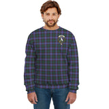 Clan Hunter Modern Crest Tartan Sweatshirt HC605