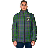 Clan Hunter of Hunterston Crest Tartan Padded Jacket RF379