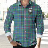 Clan Inglis Ancient Crest Tartan Long Sleeve Shirt PC604