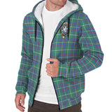 Clan Inglis Ancient Crest Tartan Sherpa Hoodie CT603