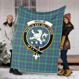 Clan Inglis Ancient Crest Tartan Blanket UC383