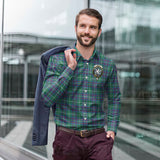 Clan Inglis Ancient Crest Tartan Long Sleeve Shirt PC604