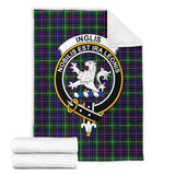 Clan Inglis Modern Crest Tartan Blanket UC384