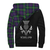 Clan Inglis Modern Crest Tartan Sherpa Hoodie Curve Style CE604