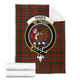 Clan Innes Crest Tartan Blanket UC389