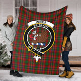 Clan Innes Crest Tartan Blanket UC389