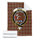 Clan Innes Ancient Crest Tartan Blanket UC385