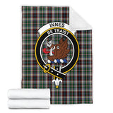 Clan Innes Dress Crest Tartan Blanket UC386