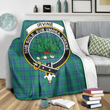 Clan Irvine Ancient Crest Tartan Blanket UC390