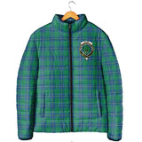 Clan Irvine Ancient Crest Tartan Padded Jacket RF388