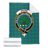 Clan Irvine Ancient Crest Tartan Blanket UC390