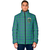 Clan Irvine Ancient Crest Tartan Padded Jacket RF388