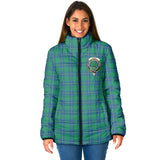 Clan Irvine Ancient Crest Tartan Padded Jacket RF388