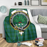 Clan Irvine of Bonshaw Crest Tartan Blanket UC391