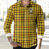 Clan Jardine Modern Crest Tartan Long Sleeve Shirt PC592