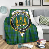 Clan Johnstone Crest Tartan Blanket UC399