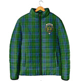 Clan Johnstone-Johnston Crest Tartan Padded Jacket RF397