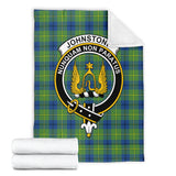 Clan Johnstone Ancient Crest Tartan Blanket UC397