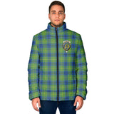 Clan Johnstone-Johnston Ancient Crest Tartan Padded Jacket RF395