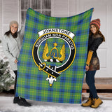 Clan Johnstone Ancient Crest Tartan Blanket UC397