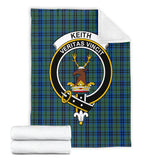 Clan Keith Crest Tartan Blanket UC402