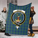 Clan Keith Crest Tartan Blanket UC402