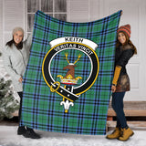 Clan Keith Ancient Crest Tartan Blanket UC400