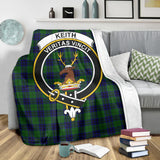 Clan Keith Modern Crest Tartan Blanket UC401