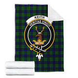 Clan Keith Modern Crest Tartan Blanket UC401