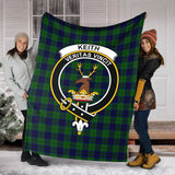 Clan Keith Modern Crest Tartan Blanket UC401