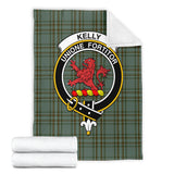 Clan Kelly Dress Crest Tartan Blanket UC403