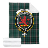 Clan Kelly of Sleat Hunting Crest Tartan Blanket UC404