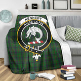 Clan Kennedy Crest Tartan Blanket UC408